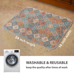 Nunubaby non-slip back view demonstrates secure placement on various floor types.
