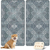 nunubaby washable pee pad non-slip backing keeps crate secure and floors clean.