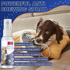 Nupec Anti-Chew Spray deterring pets from cords and wires