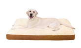Cama NUPIDA XXL 47x29 khaki, superficie suave para descanso prolongado del perro.