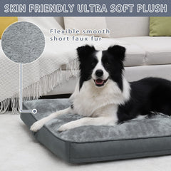 NUPIDA dog crate bed removable cover with zipper for easy washing