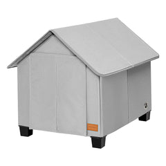 NUROMY insulated dog house exterior shows weatherproof durability for year-round outdoor use.