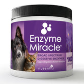 NUSENTIA Enzyme Miracle powder in food supports digestion and reduces digestive stress for pets.