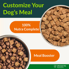 Nutra Complete Bone Broth Infusions serving spoon shows easy portioning for balanced feeding.