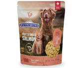 Nutri Bites packaging showing freeze-dried salmon treats with all-natural protein.