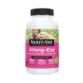 Nutri-Vet Allerg-Eze packaging front with liver-flavored chews for allergy support.