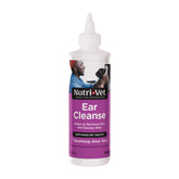 Nutri-Vet Ear Cleanse bottle pour demonstrates easy application for comfortable ear cleaning
