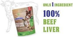 Nutribite beef liver freeze-dried crunch closeup highlights aroma and chewy texture.