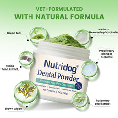 Nutridog dental powder measuring scoop for easy dosing