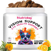 Nutridog eye supplements for dogs vision soft chews support retinal function and comfort