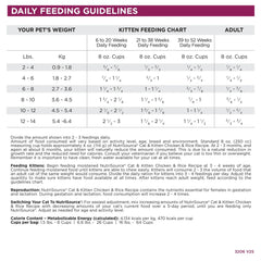 NutriSource cat and kitten formula with prebiotics and probiotics promoting gut health.