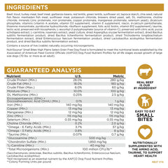 NutriSource grain-free High Plains Select Small Bites ingredients close showcases simple, versatile nutrition.