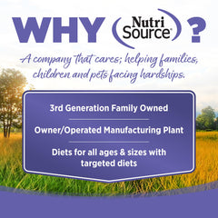 NutriSource puppy formula includes prebiotics and probiotics for digestive comfort.