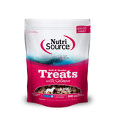 NutriSource Soft & Tender Treats Salmon packaging highlights wholesome ingredients for informed purchase.