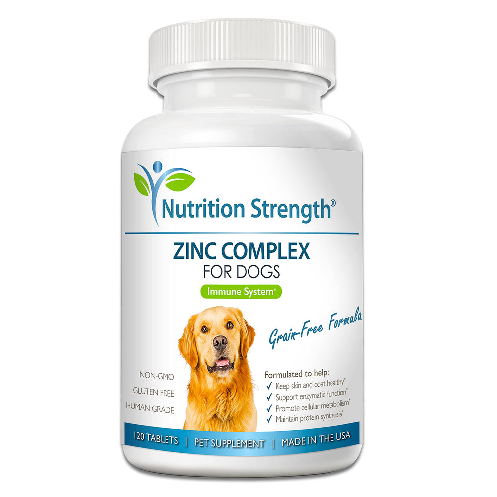 Nutrition Strength Zinc for Dogs coat-health image showing shinier fur and healthier skin.