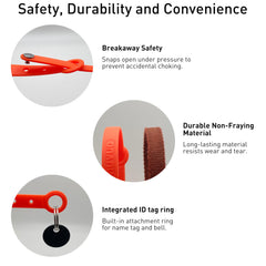 Nuvuq breakaway buckle releases when snagged, improving safety.