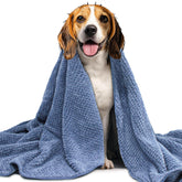 NVNAN Microfiber Dog Towels blue 40x24 front view for quick-drying after baths