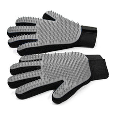 NVNAN pet grooming glove two-pack close-up with silicone nubs for deshedding