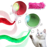 NVTED cat toy ball rolling blue demonstrates autonomous motion for daily exercise in indoor cats