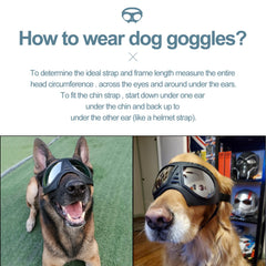 NVTED dog goggles with adjustable strap ensure secure fit