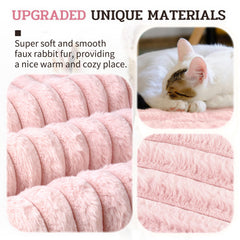 NWK fluffy self-warming cat mat close-up fabric texture highlights ultra-soft fur