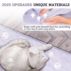 NWK Fluffy Self-Warming Cat Mat soft fur close-up for comfort