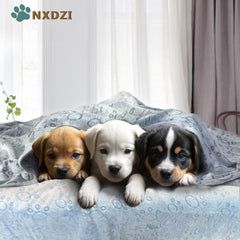 NXDZI small-dog blanket on sofa shows furniture protection and cozy lounging.