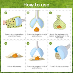NYEONHRT foldable pooper scooper for compact storage
