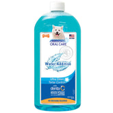 Nylabone Advanced Oral Care water additive bottle for fresher breath in dogs.