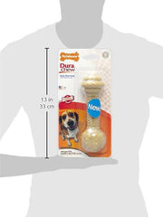 Nylabone Barbell barbell-shape detail highlights engaging design for chewing