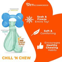 Nylabone bristles dental massage close-up illustrating gum cleaning