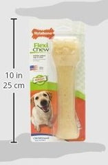 Nylabone FlexiChew Chicken-Flavored Bone Souper Pack 2 for extended chewing and toy engagement