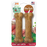 Nylabone Healthy Edibles roast beef packaging showcases USA-made quality.