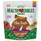 Nylabone Healthy Edibles roast beef chew for small dogs offers long-lasting entertainment.