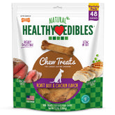 Nylabone Healthy Edibles bag front shows USA-made treats for dogs' daily enjoyment.