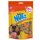 Nylabone Nubz natural dog chew chicken flavor 20-count for long-lasting dental care.