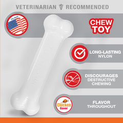 Nylabone Original Bone Power Chew Toy dog chewer portrait showing durable design.