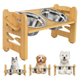 NYXXZ elevated dog bowls with 6-height adjustments for flexible pet feeding setup