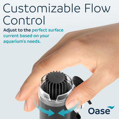 OASE CrystalSkim 350 removable collection basket protects shrimp during debris removal