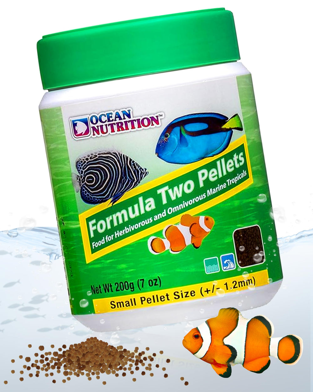 Ocean Nutrition Formula Two Pellets packaging displays oxygen-free pouch preserving freshness