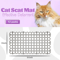 OCEANPAX cat deterrent mat installation shows flexible placement for indoor and outdoor use.