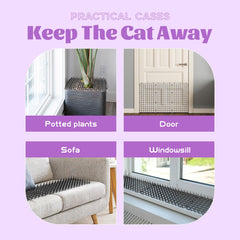 OCEANPAX scat mat 12-pack demonstrates deterrent spikes for furniture and plants.