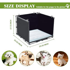 OCMML no-spill pee pad holder with front guard minimizes pad leaks.