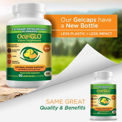 Ocu-GLO powder-dispense aids easy snip-open dosing for meals.