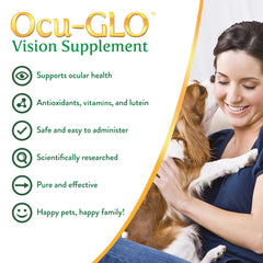 Ocu-GLO ingredients label features lutein and antioxidants for eye comfort