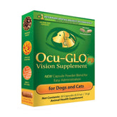 Ocu-GLO PB powder tub with scoop enables easy daily dosing for small pets.