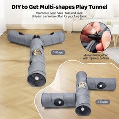Odoland cat tunnel connected as a maze for multi-cat play.