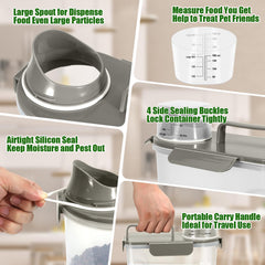 ODOMU travel pet food holder with handle for portability.