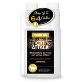 Odorcide Cat Attack bottle with apricot fragrance for carpet odor elimination.