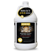 Odorcide Cat Attack concentrate bottle for carpets demonstrates professional-grade odor removal.